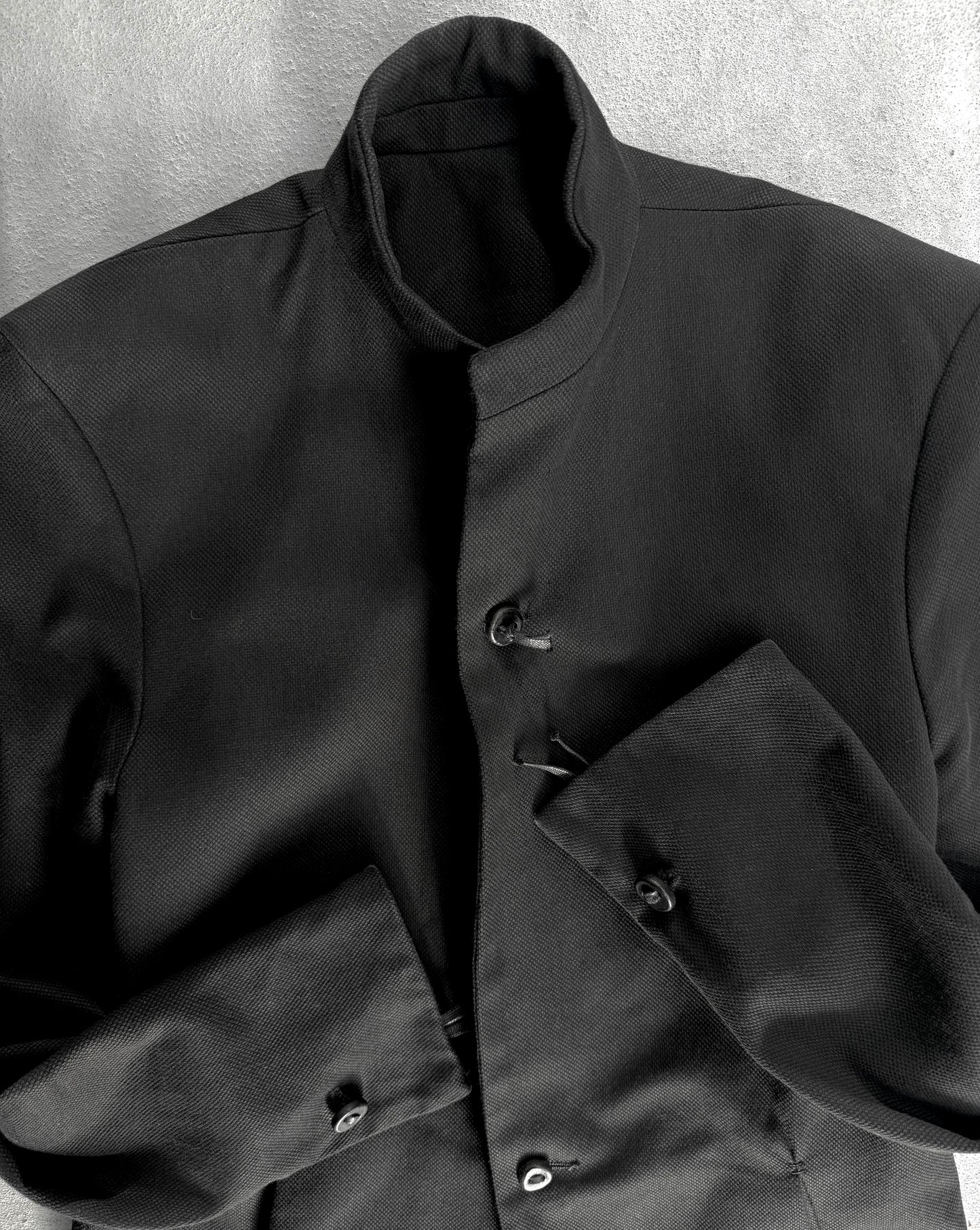 Boris Bidjan Saberi AW10-11 "PRIMITIVE SCULPTURE" Unlined Cotton Canvas Blazer