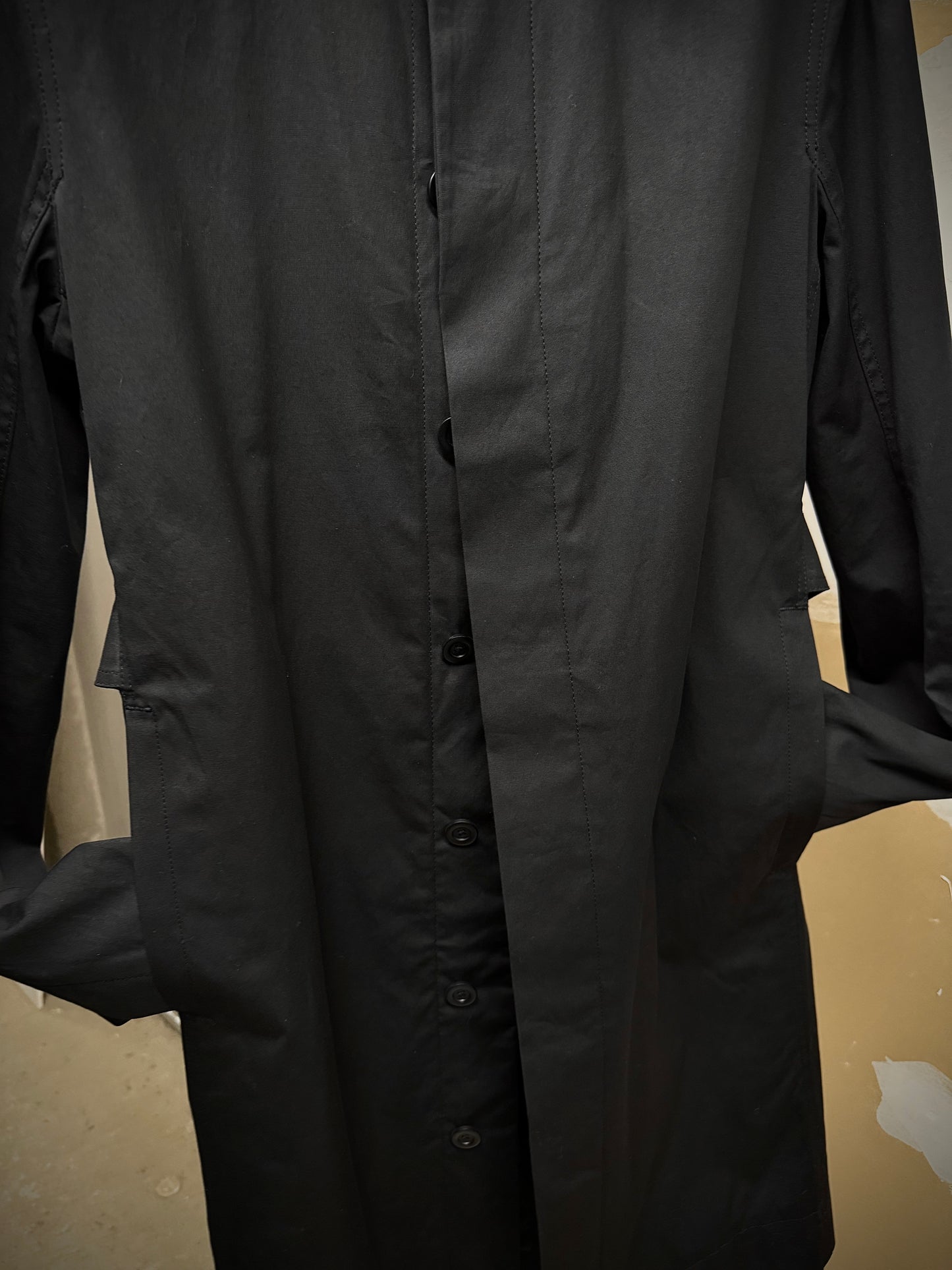 Rick Owens DRKSHDW SS17 “WALRUS” Cotton Mac Work Coat detail | DRIEW GARMENTS