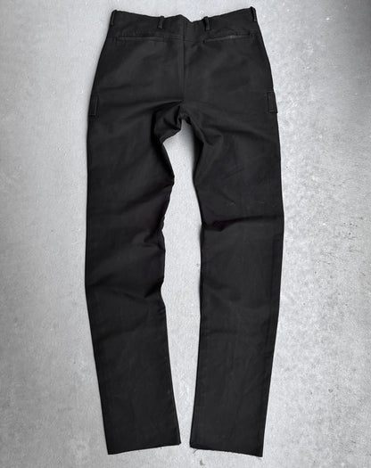 Balenciaga Early 2010's Raw Hem Moleskin Cargo Pants