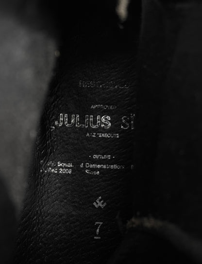 Julius_7 x SIVA AW06-07 “Fixed;” Rough-out Leather Laced Back-zip Hiking Boots