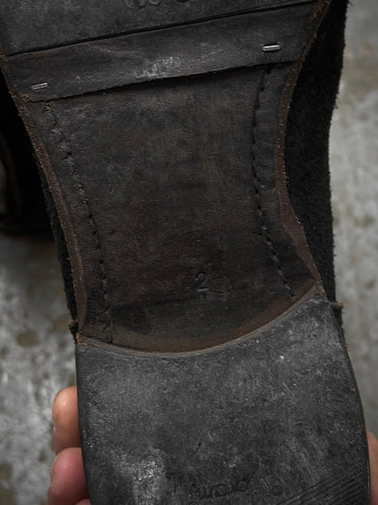 Julius_7 SS10-11 “neurbanvolker;” Reverse Cow Leather Back Zip Boots