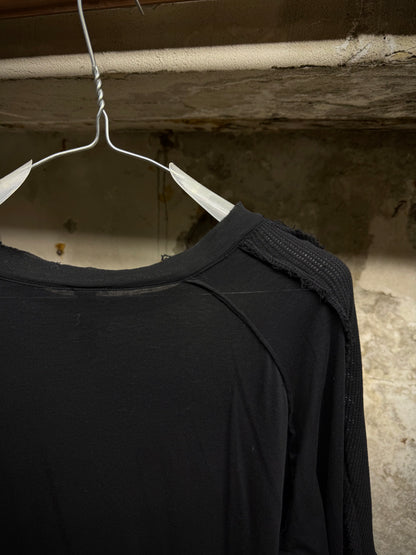 DAMIR DOMA 2010s Distressed Raglan Mesh Sleeve T-shirt