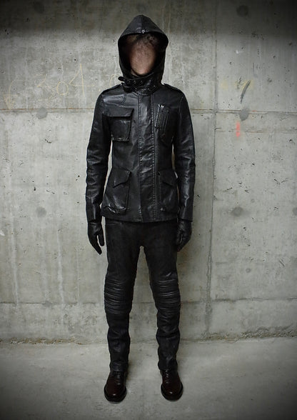 Yasuyuki Ishii Early 00s Padded Biker Sheepskin Leather Pants