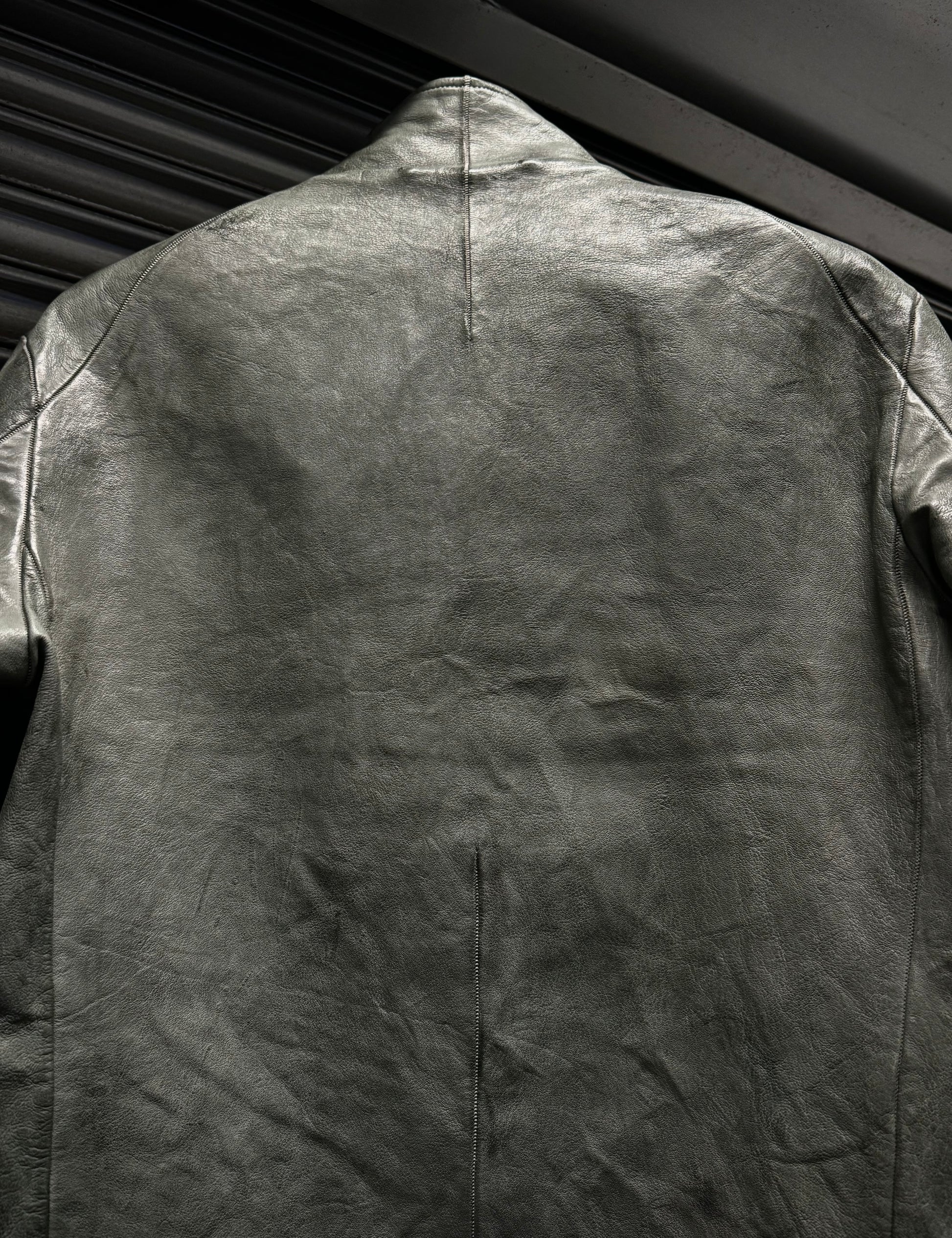 Carol Christian Poell 'LM/2599G-SP ROOMS-PTC/19' Spine Elbow & Hand High Neck Leather Jacket detail | DRIEW GARMENTS