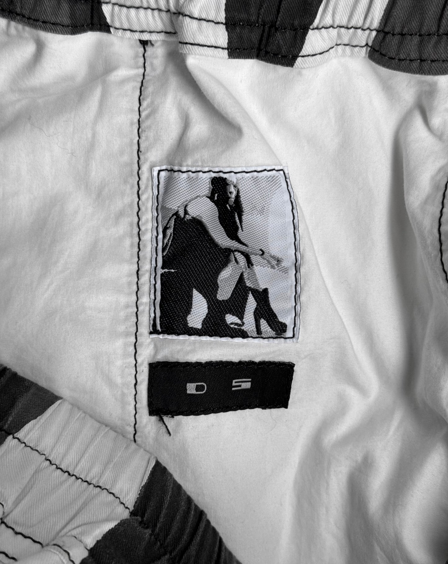 Rick Owens DRKSHDW SS14 “VICIOUS” Geometric Camouflage Drop-crotch Pod Shorts