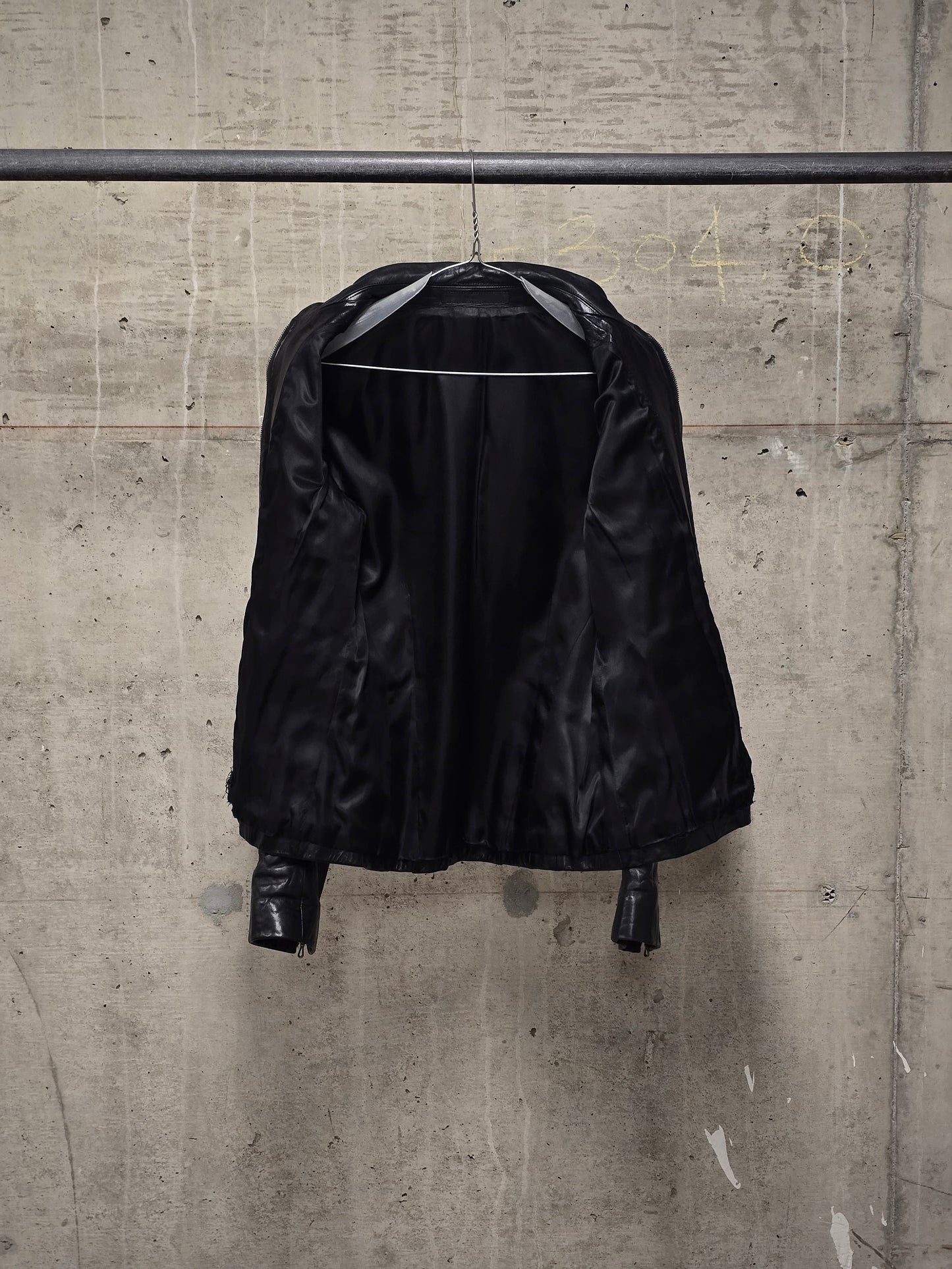 Julius_7 AW09 "7th Morning" Raglan Cow Leather Rider Jacket