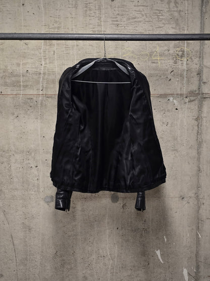 Julius_7 AW09 "7th Morning" Raglan Cow Leather Rider Jacket