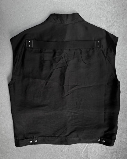 Rick Owens SS22 “FOGACHINE” Silk Fog-pocket Jumbo Flight Vest