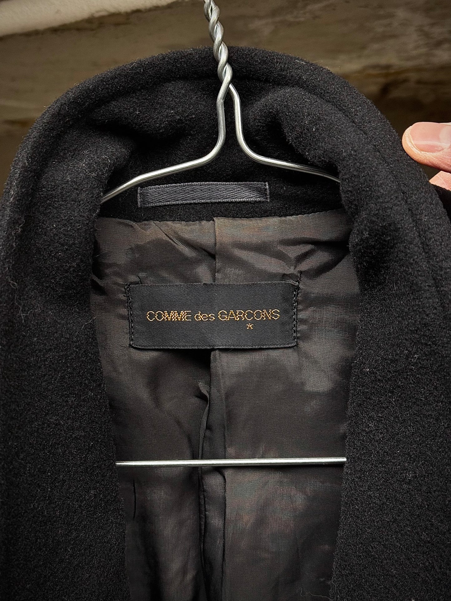COMME des GARÇONS Late 80s Asymmetric Wool Victorian Tailcoat