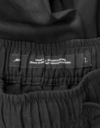 Julius_7 AW22-23 “EREBUS;” Twill Layered Wide Leg Pants