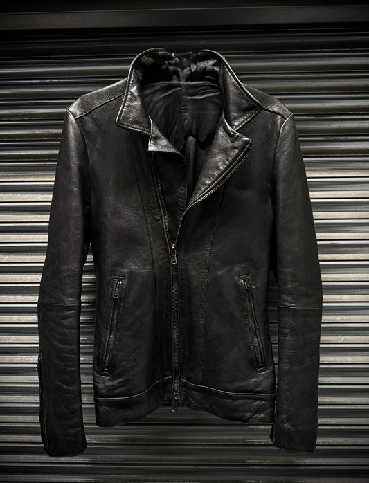 5351 Pour Les Hommes Early 00s Sheepskin Biker Jacket