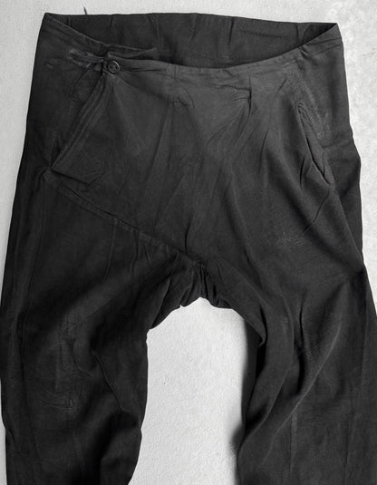Boris Bidjan Saberi AW14-15 ‘P9’ Black Waxed Layered Lounge Pants