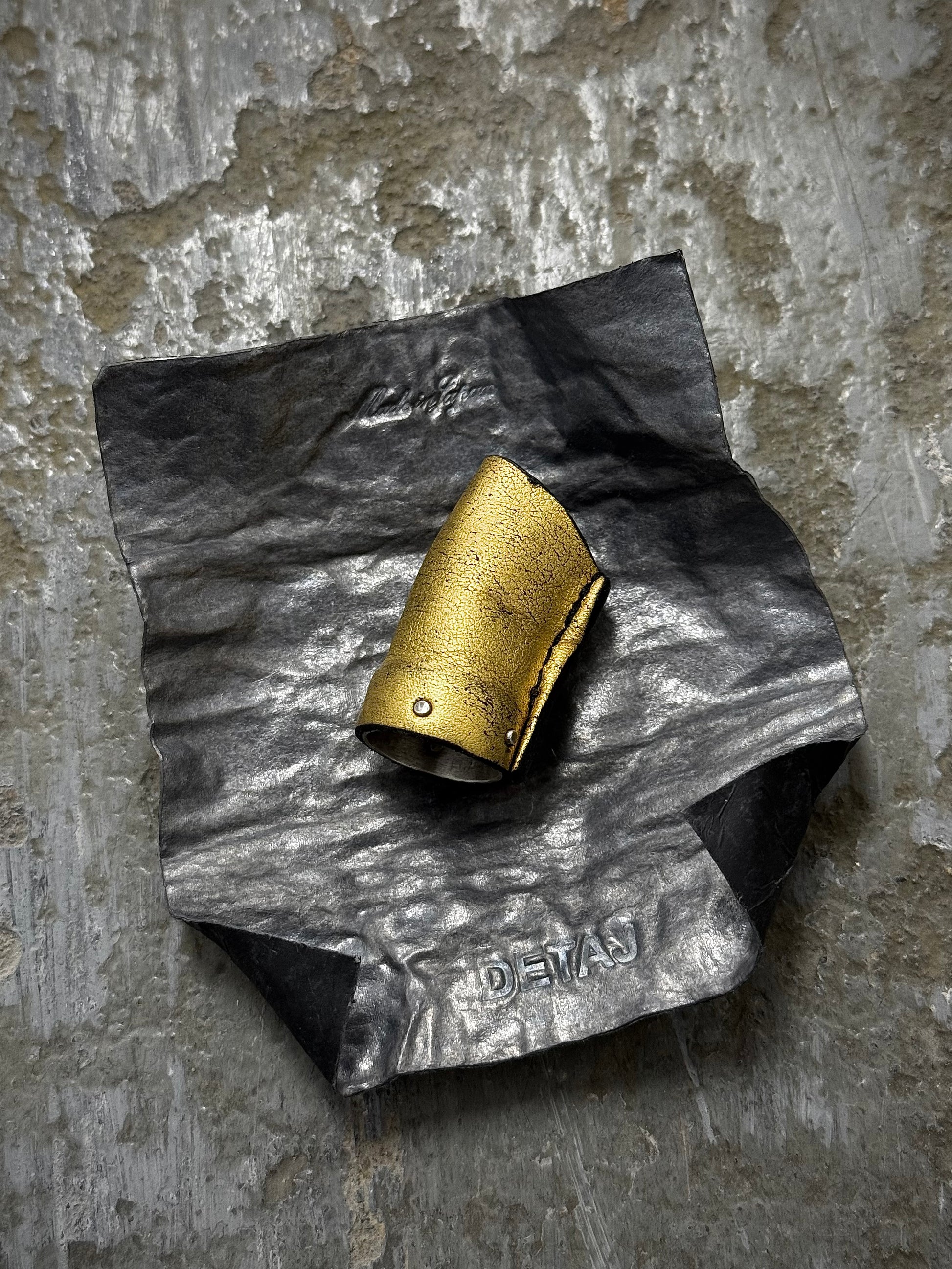 DETAJ Gold Haku Leather Ring | Archive Fashion Toronto