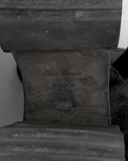 Rick Owens SS22 "FOGACHINE" Beatle Ballast Leather Boots