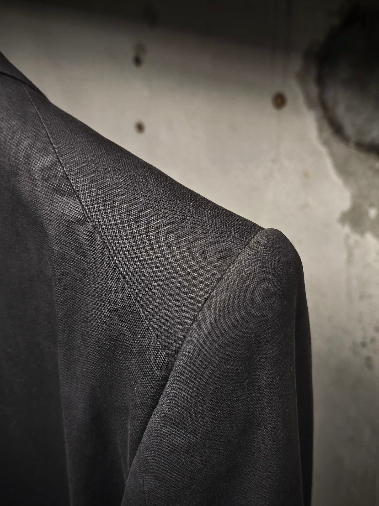 Carol Christian Poell SS00 Charcoal Grey Open-front Long Blazer