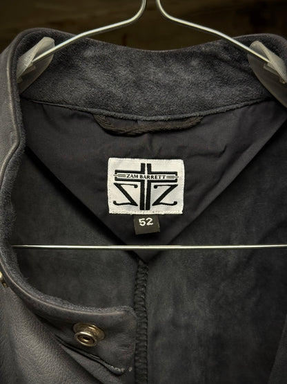 Zam Barrett SS25 Two-Toned Overlock Kangaroo ‘Faulted Shoulder 2.0’ Leather Jacket detail | DRIEW GARMENTS