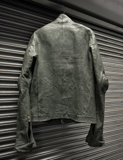 Carol Christian Poell 'LM/2599G-SP ROOMS-PTC/19' Spine Elbow & Hand High Neck Leather Jacket detail | DRIEW GARMENTS