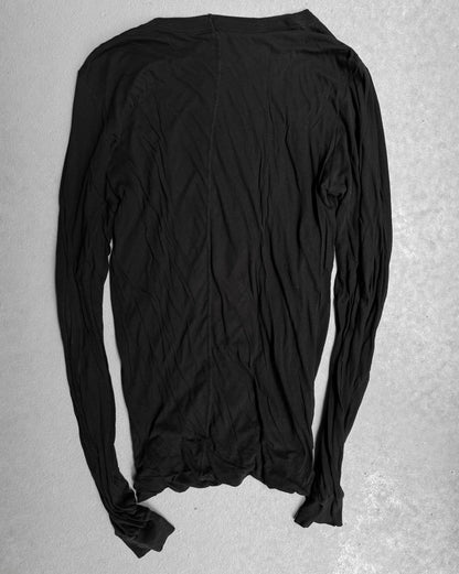 Rick Owens AW17 “GLITTER” Black Double-layered Long-sleeve
