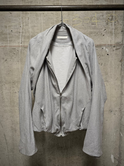 DEEPTI Graduate Collection 2005 Light Grey Cotton Cocoon Bomber Jacket