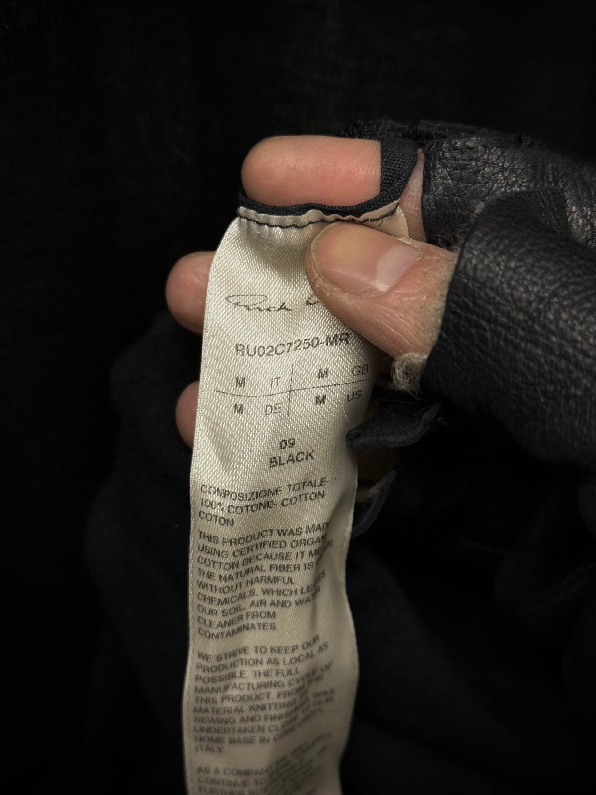 Rick Owens AW23 "LUXOR" Black Sheer Long-sleeves detail | DRIEW GARMENTS