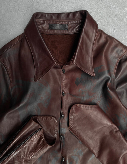 IfSixWasNine 'SHIRT GYPSY-G.0. J/M' Foliage Print Horse Leather Shirt