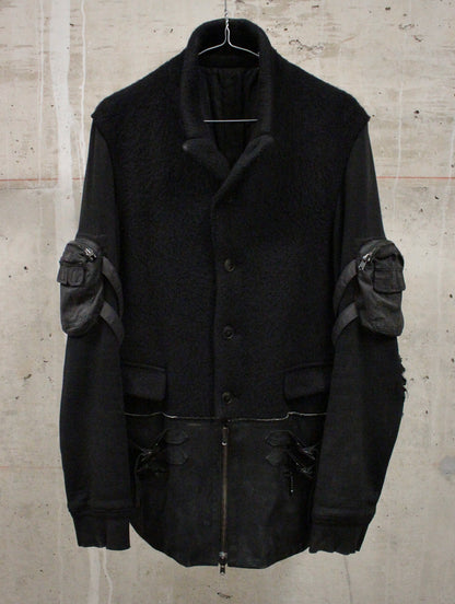 Number (N)ine AW05 "The High Streets" Hybrid Wool Sheep Leather Cargo Blazer