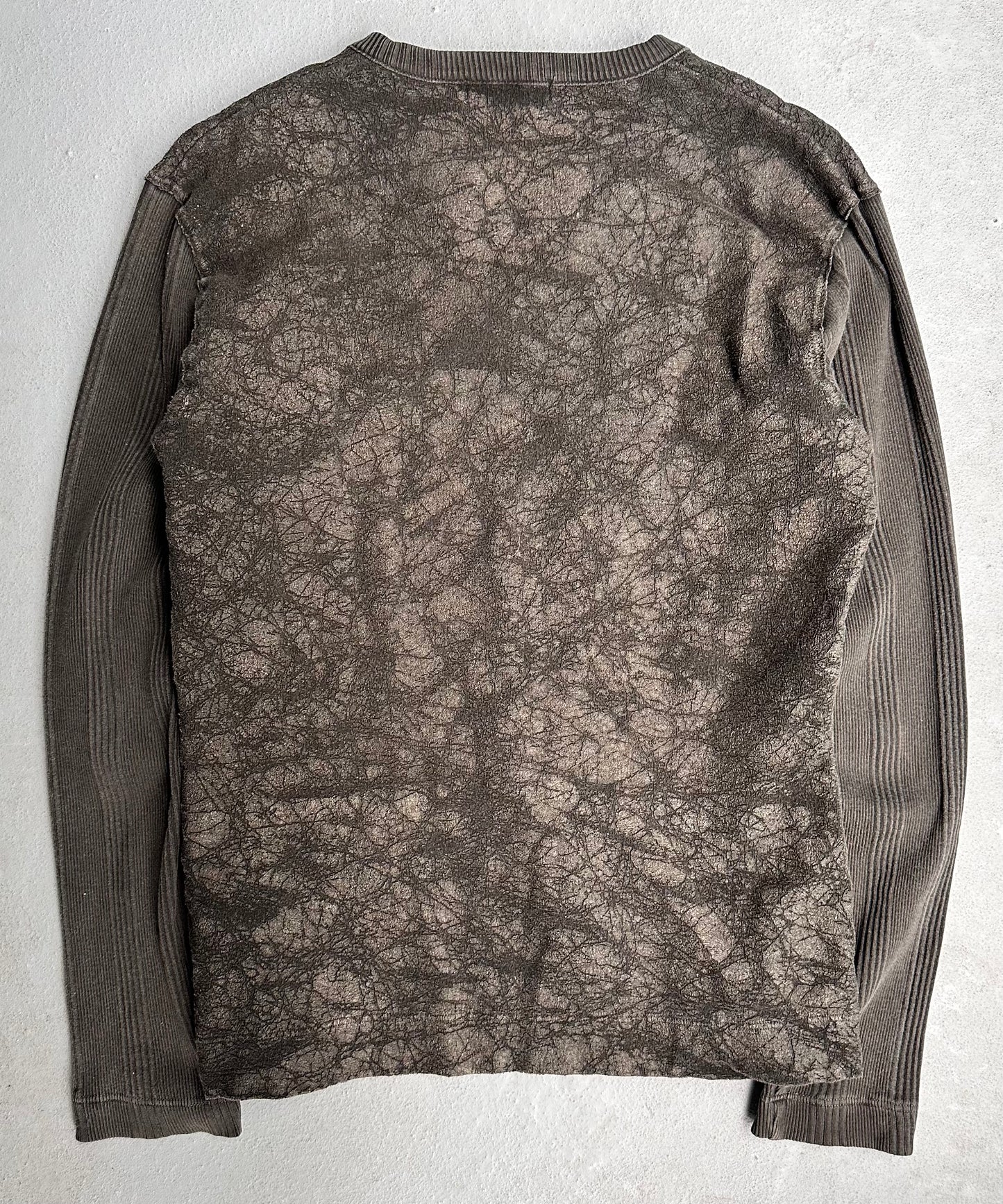 KENJI ITO COMME ÇA Collection AW97 Distressed Wax Thermal Long-sleeves