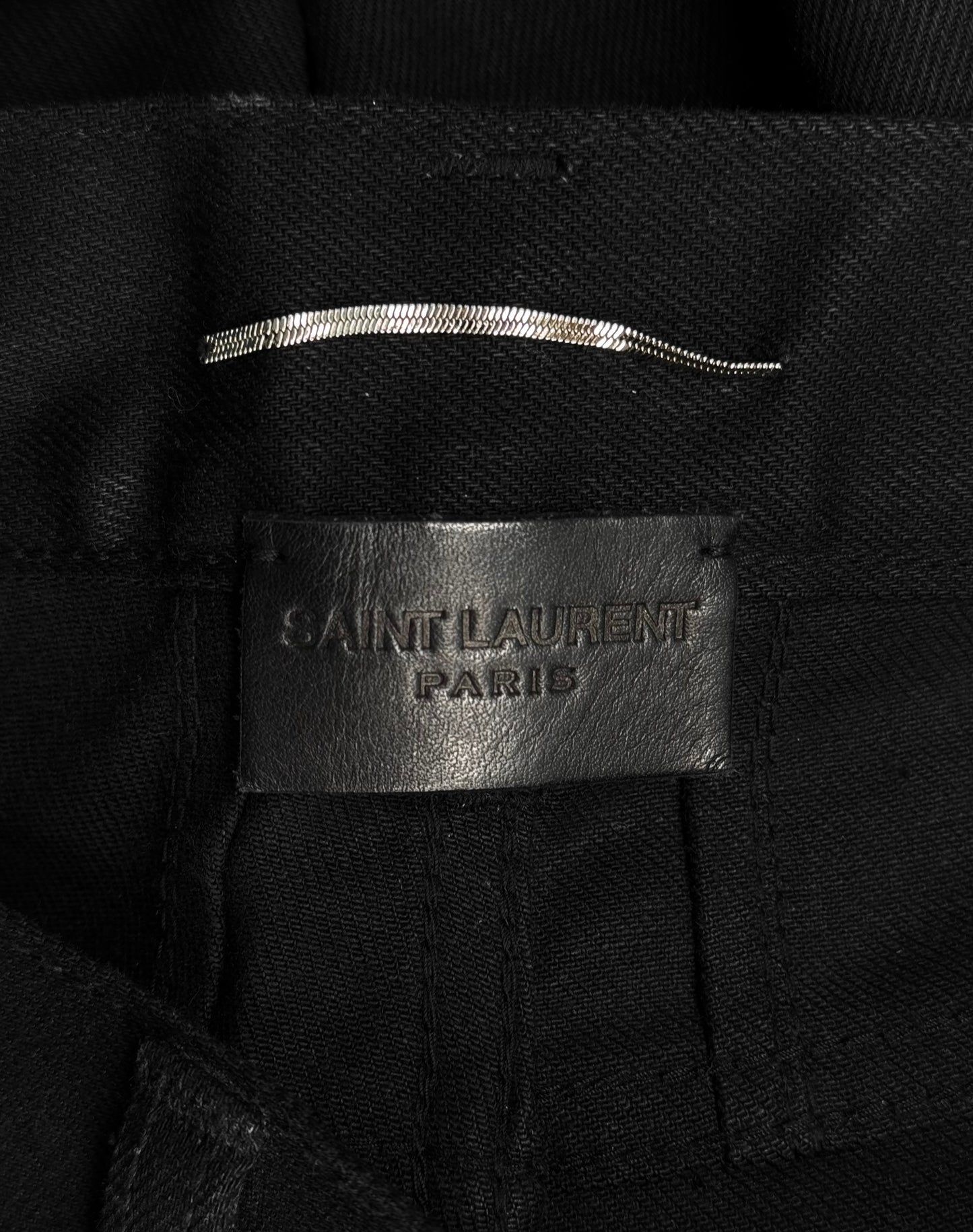 Saint Laurent Paris AW15 'D02' Distressed Black Skinny Denim