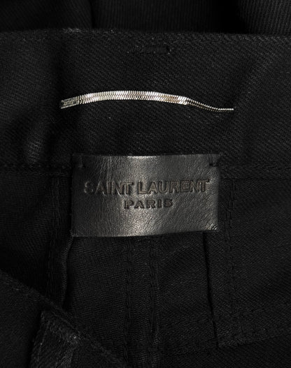 Saint Laurent Paris AW15 'D02' Distressed Black Skinny Denim