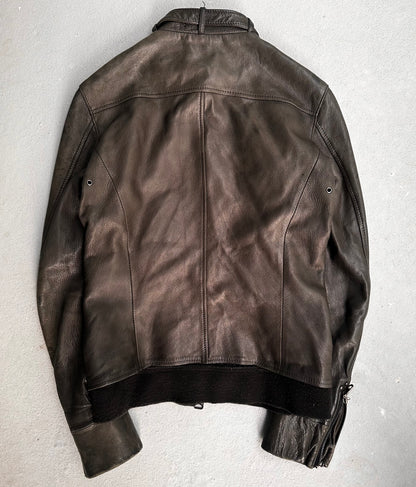 MiharaYasuhiro AW08 Garment-dyed Studded Deerskin Leather Jacket