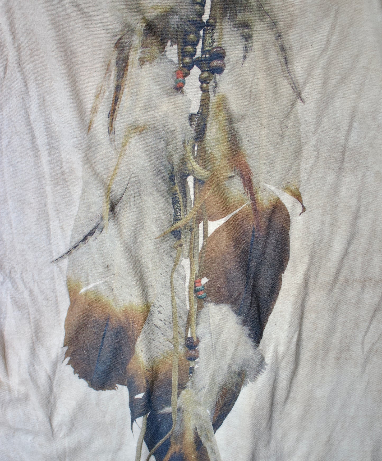 G.O.A Early 00s Distressed “Indian Commandment” Rusty Feather T-shirt