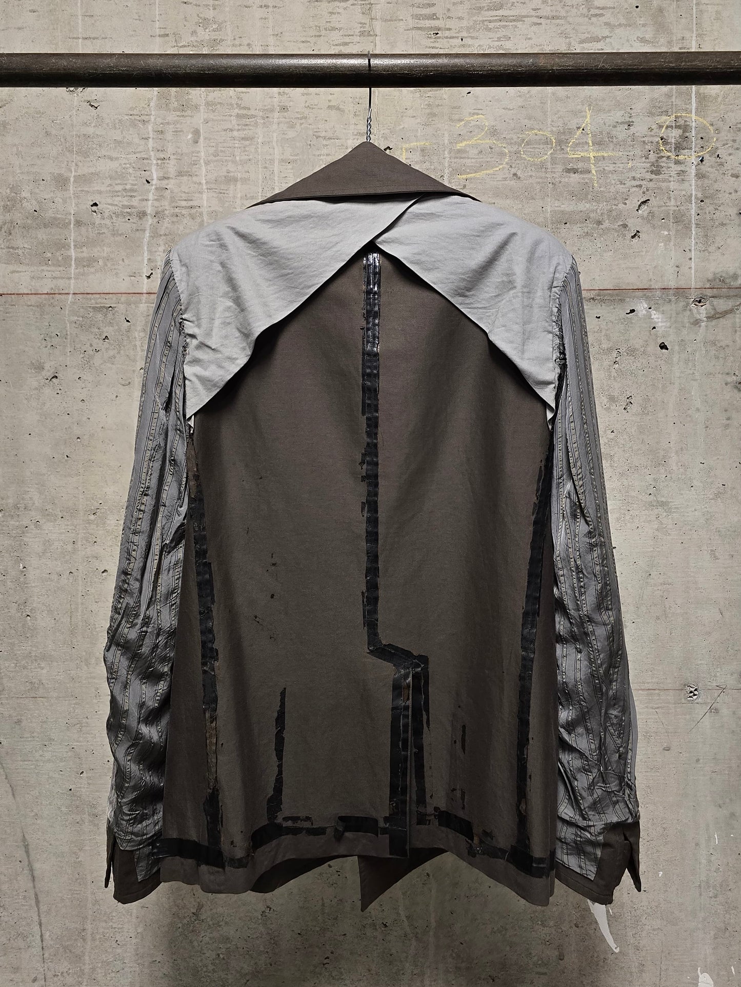 Carol Christian Poell SS03 'OM/1786T WEAVE/14' Dark Khaki Caban Coat