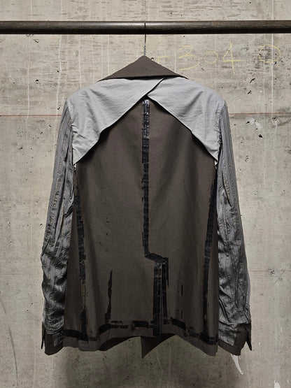 Carol Christian Poell SS03 'OM/1786T WEAVE/14' Dark Khaki Caban Coat