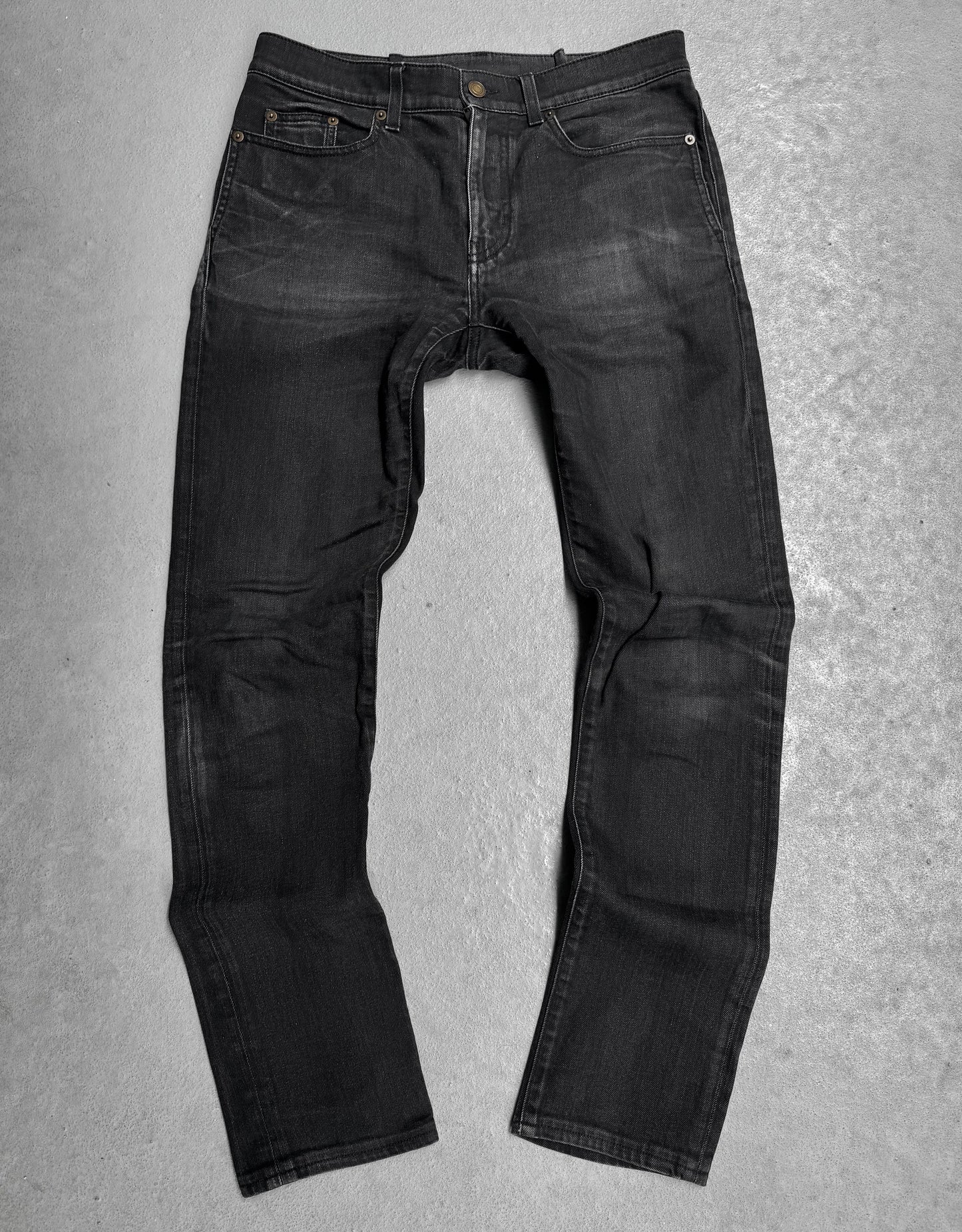 Saint Laurent Paris SS21 ‘D02’ Washed Grey Skinny Denim