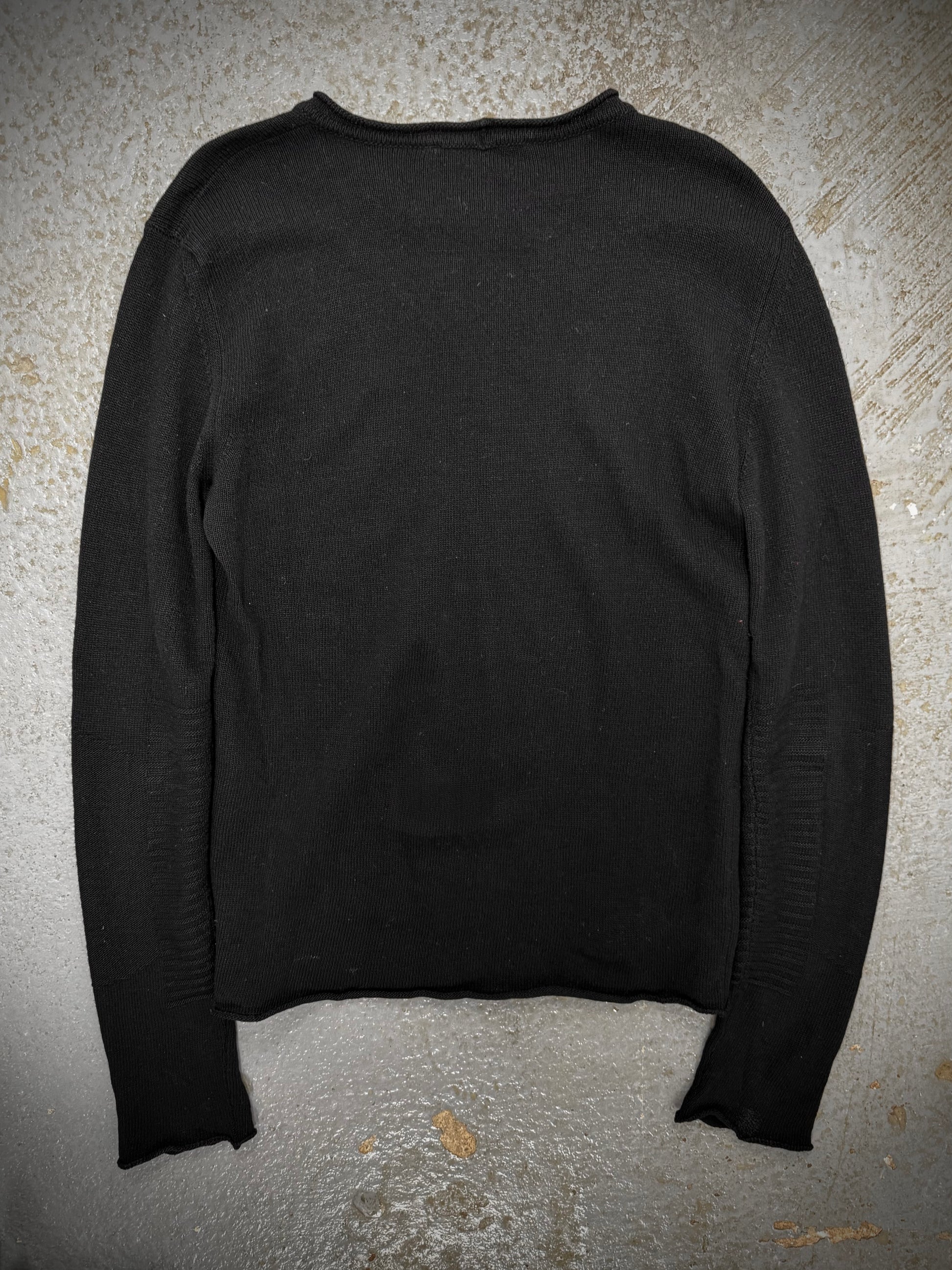 Lumen et Umbra 2010s Merino Wool Multi-Weave Knit Sweater detail | DRIEW GARMENTS