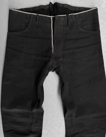 A DICIANNOVEVENTITRE (A1923) Selvedge Overlock Linen Denim