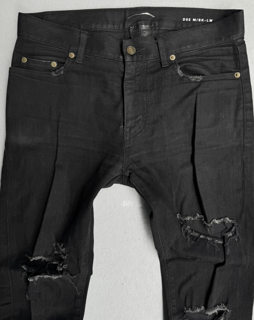 Saint Laurent Paris SS15 Black ‘D02’ Thrash Skinny Denim