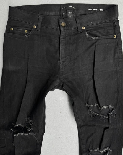Saint Laurent Paris SS15 Black ‘D02’ Thrash Skinny Denim
