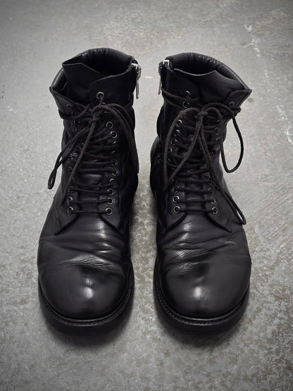 Rick Owens SS15 "FAUN" Goodyear Flex Calf Leather Side Zip Combat Boots