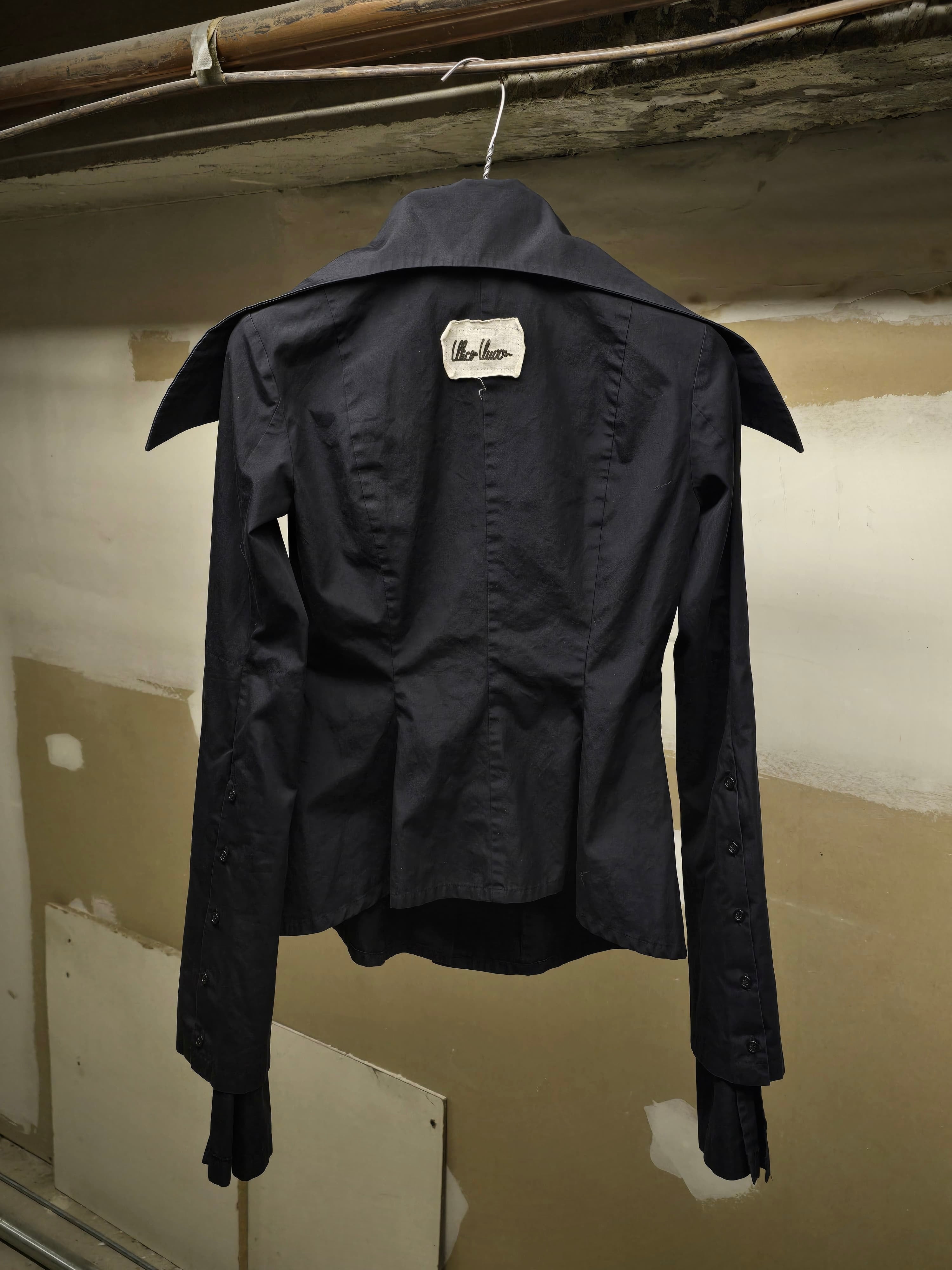 Alice Auaa Navy Gothic Double Layered Tailored Shirt | DRIEW