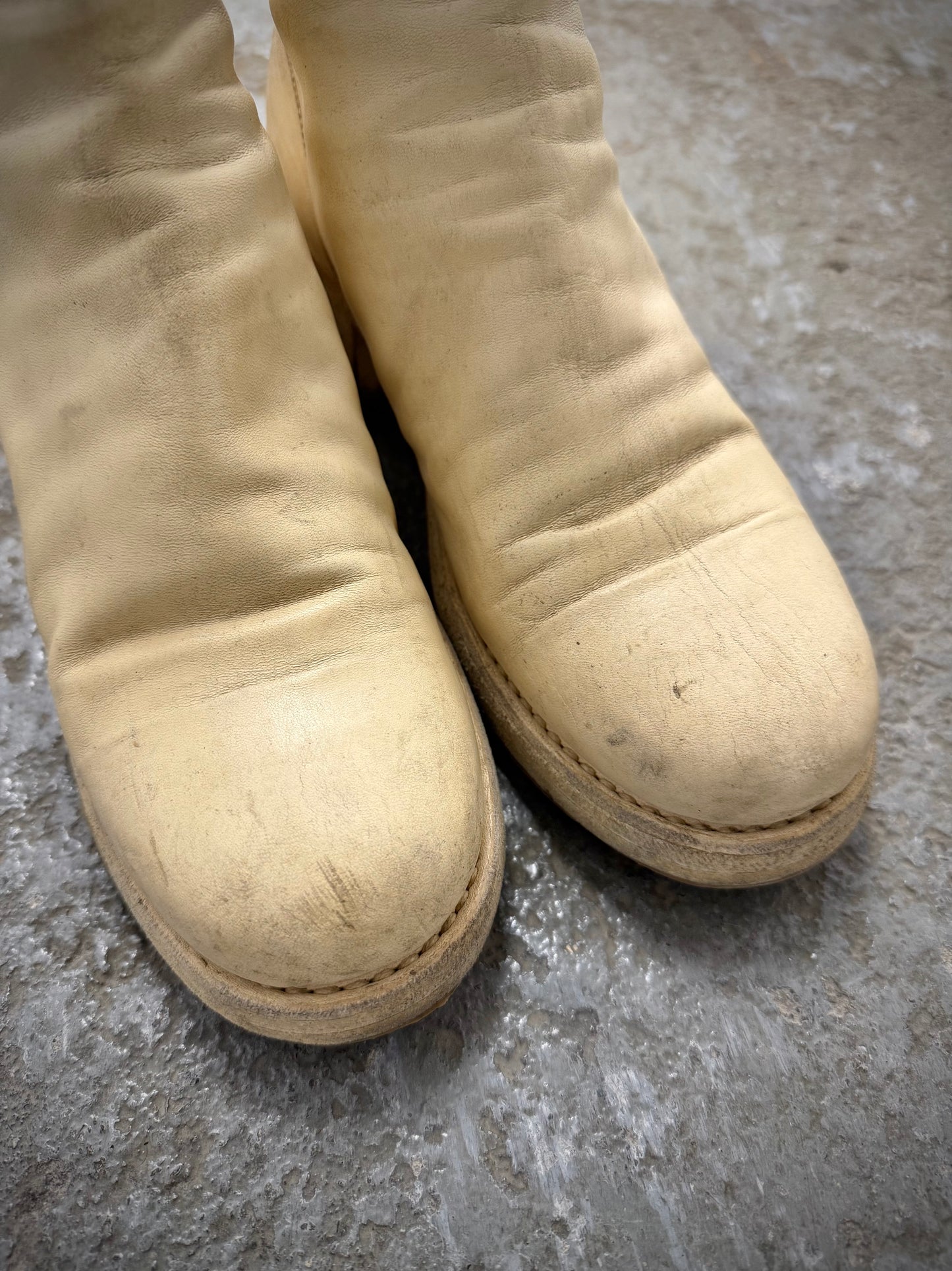 Other GUIDI 'B788Z' White Full-grain Horse Leather Back Zip Boots detail | DRIEW GARMENTS