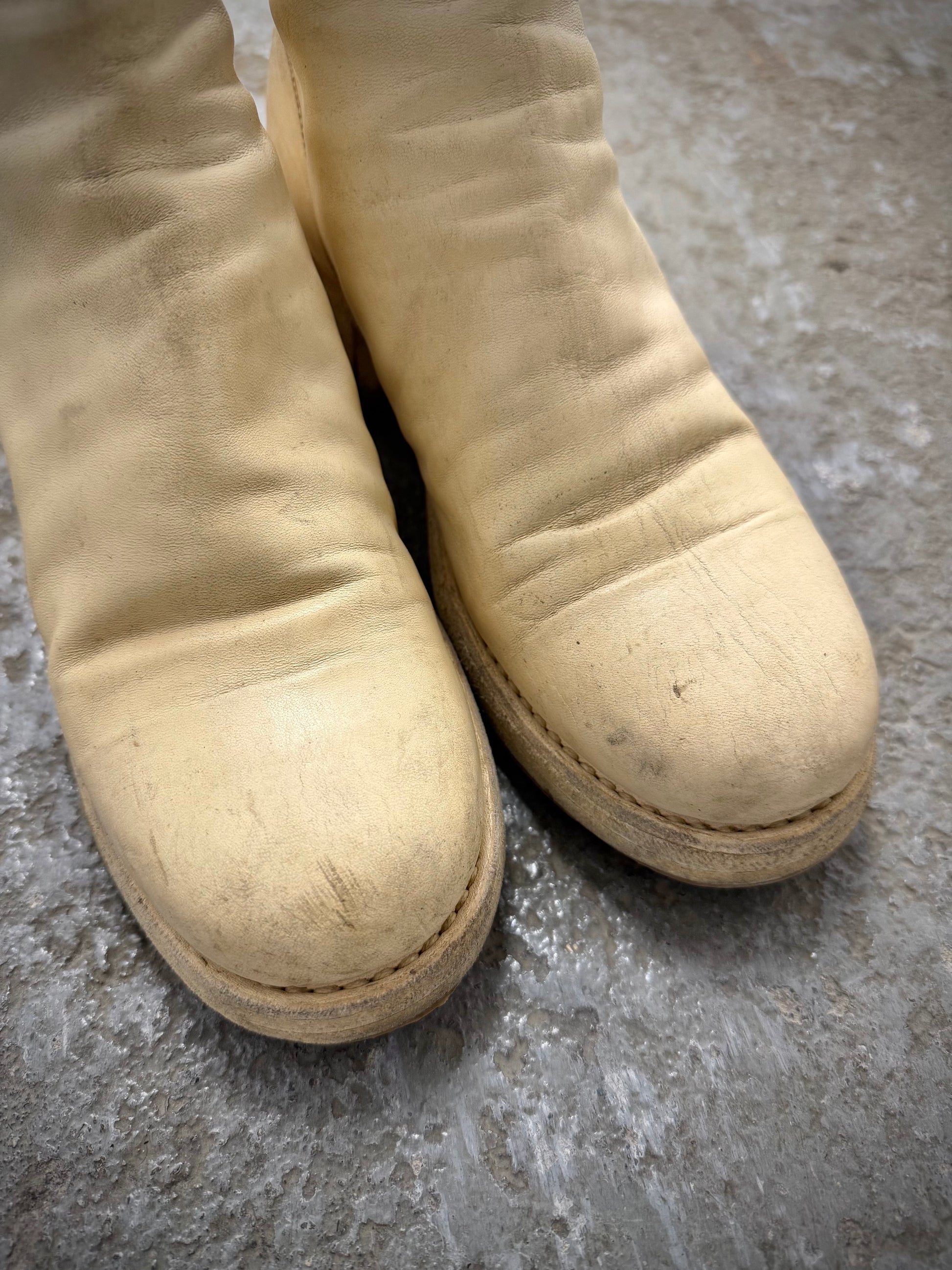 Other GUIDI 'B788Z' White Full-grain Horse Leather Back Zip Boots detail | DRIEW GARMENTS