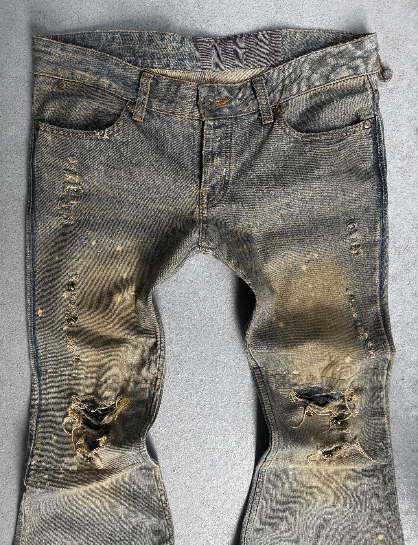 IfSixWasNine Early 00s ‘NO.MUD MAX/SBB 351DK’ Bell-Bottom Flare Denim