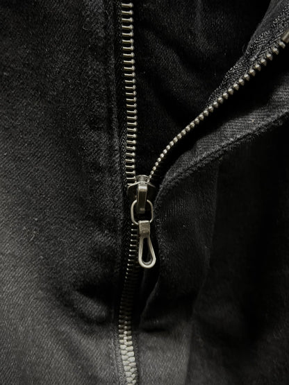 Julius_7 SS15 “prism;” Waxed Jumbo Velcro Gas-Mask Cargos Denim