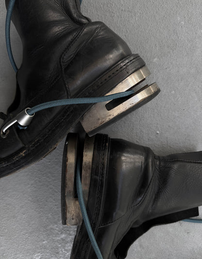 Dirk Bikkembergs AW96 Bungee Metal Heel Leather Boots