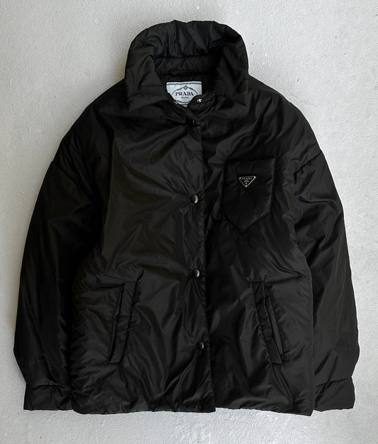 PRADA AW21 Pocket Logo Down Puffer Shirt