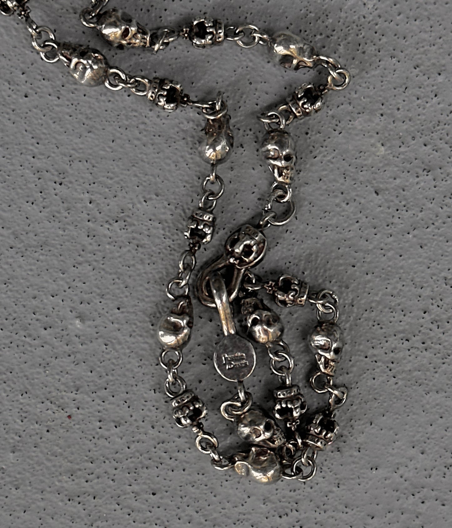 Justin Davis Early 00s .925 Silver Skull Necklace