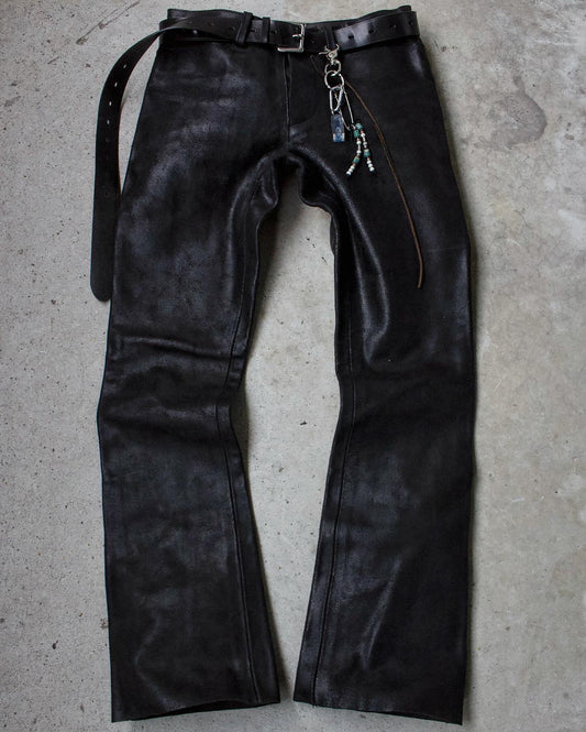 RipVanWinkle 00s Cracked Steerhide Leather Bootcut Pants