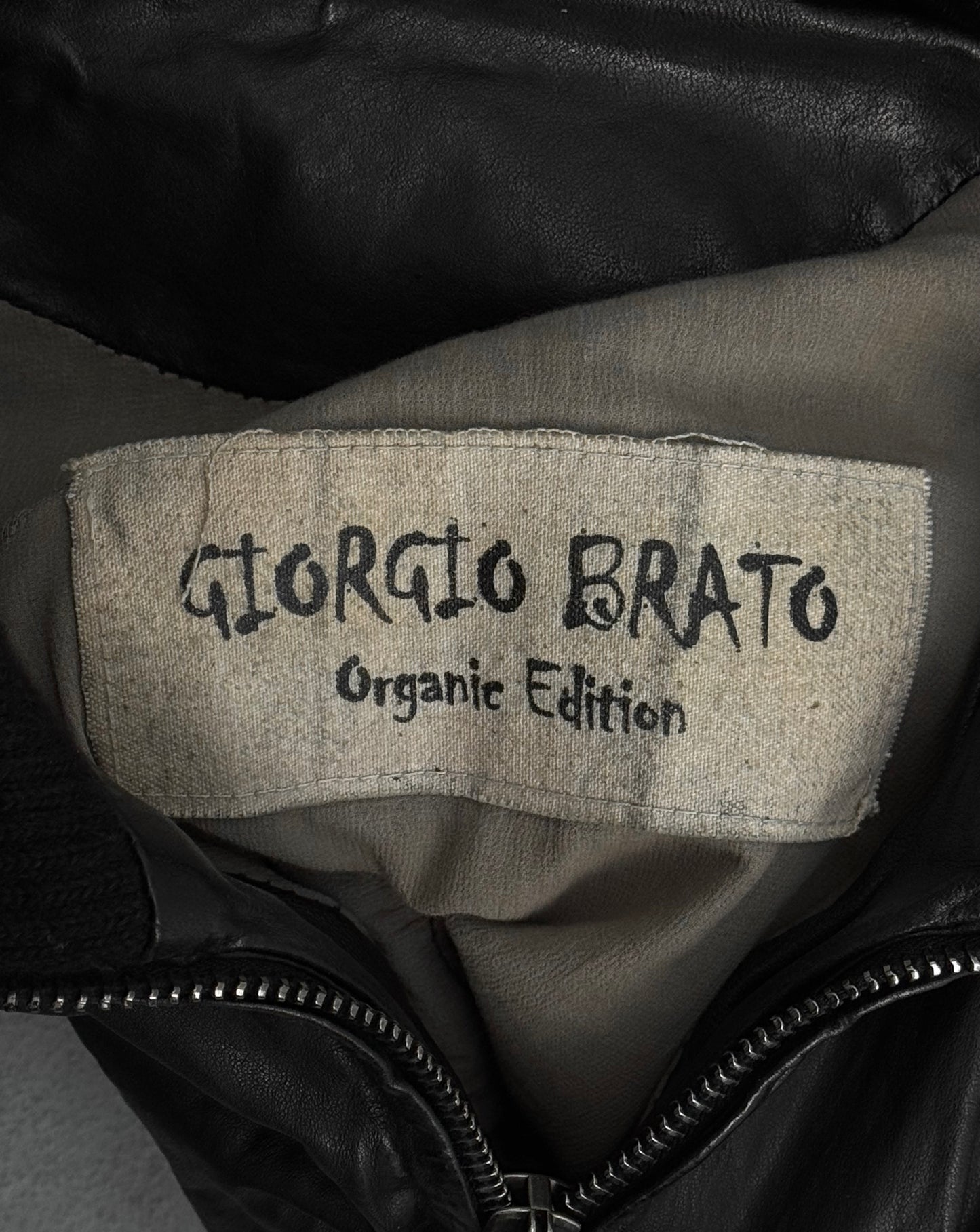 Giorgio Brato Early 00s Vegetable-tanned Multi-zip Sheepskin Leather Rider Jacket