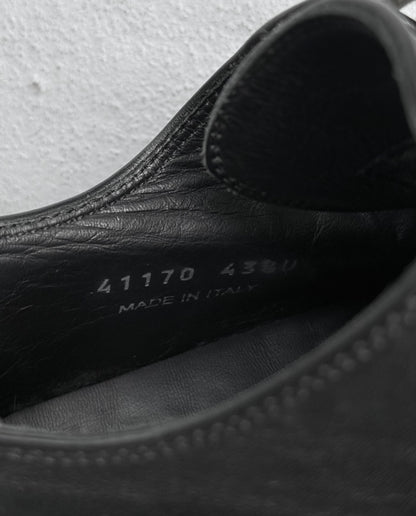 Rick Owens AW20 “PERFORMA” Black Leather Low-top Ramones Sneakers